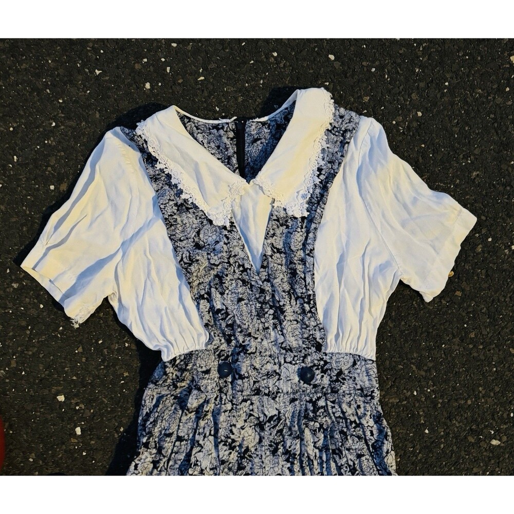 Handmade Vintage Style Folk Jumpsuit Set Prairie Cottagecore Wide Leg Outfit - Picture 2 of 10